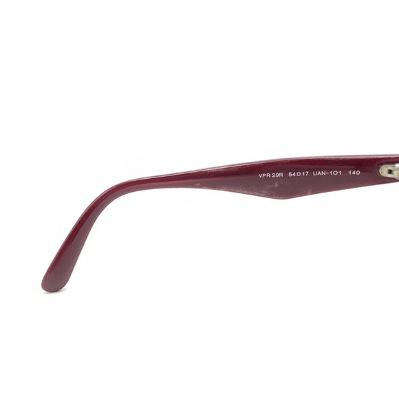 Prada VPR29R UAN-1O1 Dark Red Burgundy Cat Eye Eyeglasses Frames 54-17 140 Italy - Picture 10 of 12